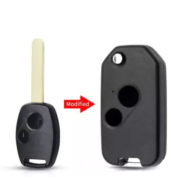 KEYYOU модифицированный откидной дистанционный автомобильный ключ для Honda Fit Civic CRV Jazz HRV Accord Pilot Insight 2/3/4 кнопочный складной ключ