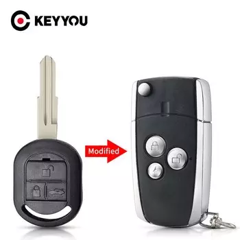 KEYYOU новая модифицированная версия для Chevrolet lachetti для Buick 2003-2005 Excelle HRV 3 кнопки складной Автомобильный ключ