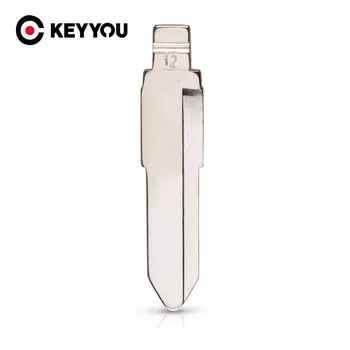 KEYYOU новый металлический неразрезанный флип KD дистанционный Автомобильный ключ Тип #12 для ISUZU ключ лезвие