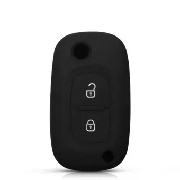 KEYYOU пульт дистанционного управления с 2 кнопками, силиконовый чехол для ключей, резиновый флип-чехол для автомобиля, Proctored, чехол для Renault Modus Clio Megane Kangoo для Lada 2017