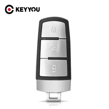 KEYYOU Shell Smart Remote Key Case Fob для VW VOLKSWAGEN B6 B7 B7L CC R36 Maogotan B5 Passat 3C 3 кнопки