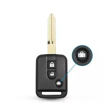 KEYYOU Сменный дистанционный автомобильный ключ, чехол-брелок с бесключевым доступом, 2-кнопочный для Qashqai Nissan Micra Navara Almera Note