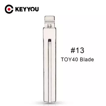 KEYYOU Тип #13 металлический пустой откидной ключ KD дистанционный ключ BladeFor Hyundai IX35 для Toyota Crown для Lexus Uncut TOY40/TOY48 лезвие ключа