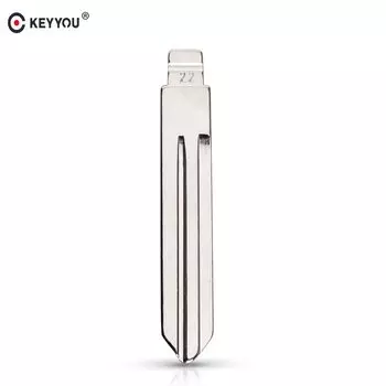 KEYYOU Тип #22, металлическая заготовка для Nissan A33, Tiida, Teana, Livina, Sunny, для Opel, необрезанная застежка, флип-лезвие для ключей модели KD, NSN14
