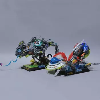 Киберпанк космический Осьминог строительные блоки механический Хамелеон Сборная модель детская игрушка подарок