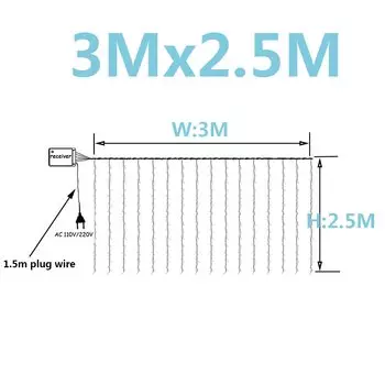 КIKIELF светодиодные гирлянды сосулька теплый белый 3x3 метра