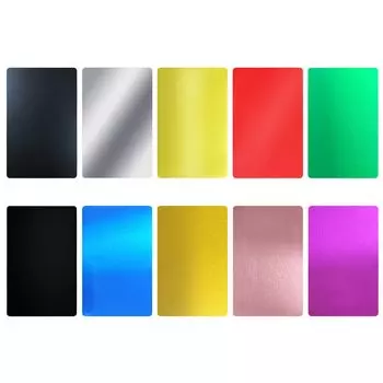 KINDLELASER 100 шт./лот визитные карточки многоцветный алюминиевый сплав металлический лист тестовый материал для лазерной маркировочной машины