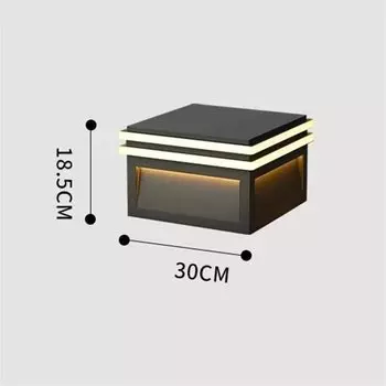 KINLAMS Солнечный светильник столб серый