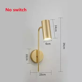 KINLAMS Золотой зеркальный настенный светильник