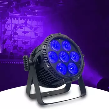 Kinusdjs Водонепроницаемый светодиодный светильник Par 7x10 Вт RGBW для улицы IP65 DMX Effect Stage Professional DJ