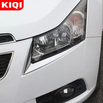KIQI автомобильные аксессуары наклейка для бровей фар для Chevrolet Cruze Sedan Хэтчбек 2009 - 2015 ABS Хромированная наклейка s