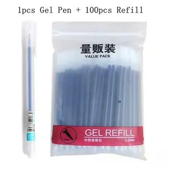 1 + 100 шт./набор, стержень для ручки, красные, синие, черные чернила