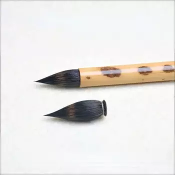Кисть из кроличьей шерсти для рисования пейзажей, Китайская каллиграфия, ручка с твердыми волосами, маленький обычный шрифт, краска, Китай