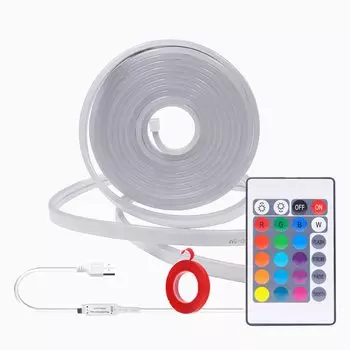KISUFU RGB неоновая светодиодная лента 108LED/M USB 5В 1М/2М/3М/4М/5М
