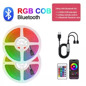 KISUFU Светодиодная лента RGB 5В Bluetooth 24/44 клавиш
