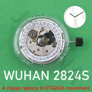 Китай, механизм WH 2824, замена механизма ETA 2824, механический механизм, полностью автоматический механизм без надписи, механизм wuhang