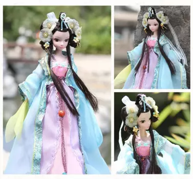Китайская принцесса Wencheng BJD кукла игрушки для девочек виниловый дизайн ручной работы макияж подвижные суставы куклы с одеждой головной убор ZH167