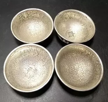 Китайские старые мельницы ручной работы резные fu lu shou xi миски 4 шт.