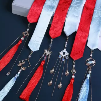 Китайские традиционные повязки для волос Hanfu с кисточками, винтажные аксессуары для волос