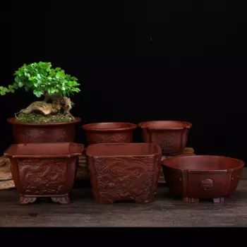 Фиолетовые керамические горшки для бонсай Vozzisoue