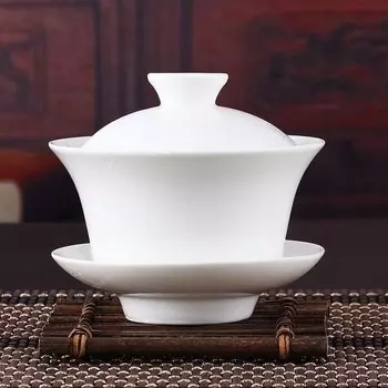 Китайский чайный сервиз Gai Wan из костяного фарфора
