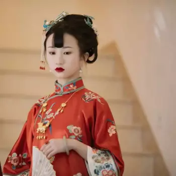 Китайское платье, женское шелковое платье, оранжевое платье-Ципао Hanfu большого размера, женское ретро платье с вышивкой, женский костюм