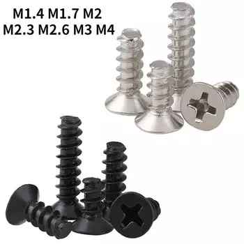 Китогетер Никелированные самонарезающие винты с потайной головкой M1.4-M4