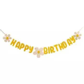 KITPIPI Гирлянда-баннер "Ромашка" для дня рождения