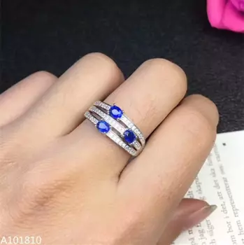 KJJEAXCMY изящные ювелирные изделия 925 Чистое серебро инкрустированное натуральным сапфиром женское кольцо опорное