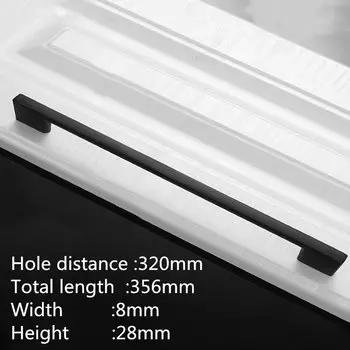 KK&FING ручка для шкафа черная алюминий