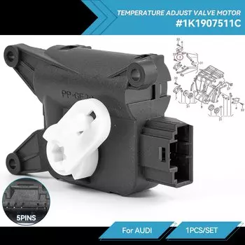 Клапан регулировки температуры нагревателя переменного тока Серводвигатель LHD 1K 1907511 C Для VW EOS Golf GTI Jetta MK5 MK6 Touran Для Audi A3 Q3 TT