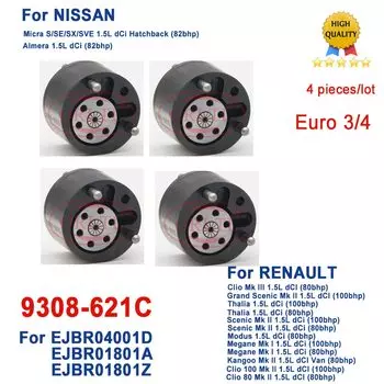 Клапан управления впрыском дизельного двигателя, 4 шт./партия, 28239294 9308621C 621C, 9308-621C для RENAULT CLIO MEGANE 166009384R NISSAN ALMERA