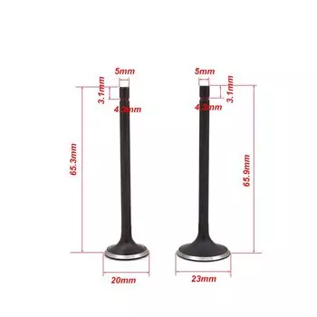 Клапан впускного выхлопного стержня двигателя мотоцикла, клапан для Yamaha ZY100 JOG100 RS100 RSZ100 100cc Enine, запасные части