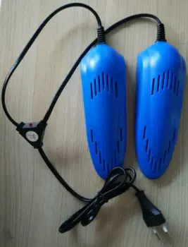 Классическая электрическая сушилка для обуви синего цвета 220 В, сушилка для обуви с европейской вилкой