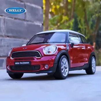 Классическая модель автомобиля WELLY 1:24 BMW Mini Cooper S Paceman, литая металлическая игрушка из сплава, коллекционная игрушка с высокой симуляцией, подарок для детей