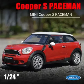 Классическая модель автомобиля WELLY 1:24 BMW MINI Cooper S Paceman, литая металлическая Игрушечная модель автомобиля, имитация детского подарка B38