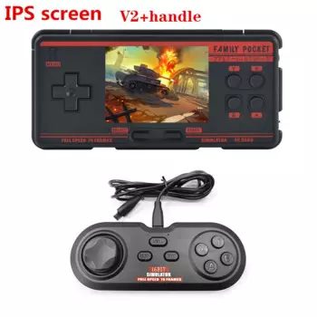 Классическая портативная игровая консоль FC3000 V2 с 3,0 дюймовым IPS экраном, 4000 + игр, 10 симуляторов, Детская игровая консоль