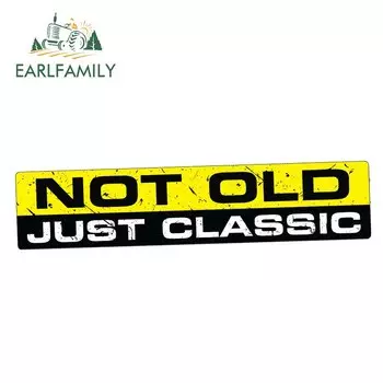 Классическая виниловая наклейка EARLFAMILY, 15 см x 3 см, не старый, стиль ретро, винтажный автомобиль, велосипед, грузовик 4x4, JDM, Стайлинг автомобиля