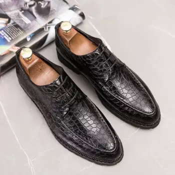 Классические деловые роскошные мужские туфли-оксфорды из итальянской кожи на осень