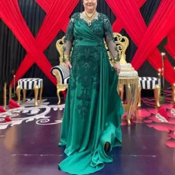 Классические кружевные платья для матери невесты с длинным рукавом и круглым вырезом изысканные винтажные Рыболовные костюмы большого размера