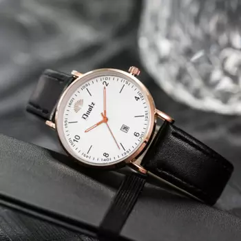 Классические модные женские кожаные ремешки с календарем, светящиеся римские весы, кварцевые водонепроницаемые мужские и женские часы для пар