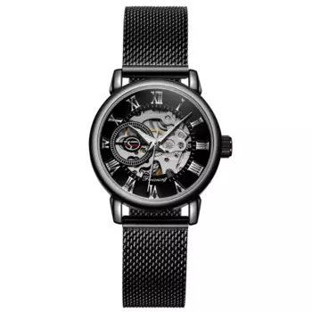 Классические мужские механические часы Forsining со стальным ремешком и римскими цифрами