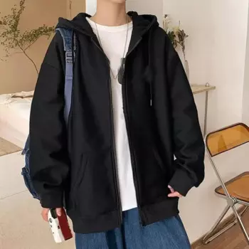 Классические толстовки на молнии унисекс, модная толстовка на молнии, Мужская однотонная толстовка на молнии с капюшоном, Мужская толстовка, толстовка с капюшоном