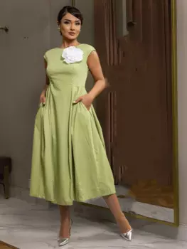 Классические трикотажные платья миди с цветочным принтом и круглым вырезом по индивидуальному заказу, платья для выпускного вечера, изысканный современный стиль, пастораль, унисекс, китайский стиль для