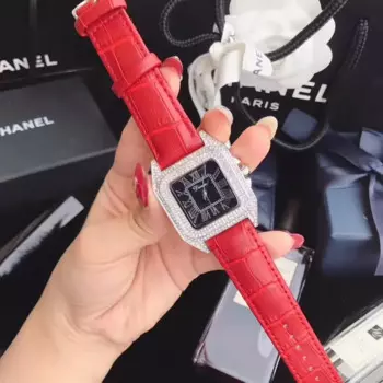 Классические женские винтажные квадратные часы с блестящими кристаллами, римские цифры, нейтральные наручные часы, водонепроницаемые, из натуральной кожи