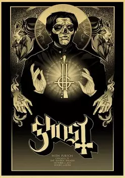 Классический музыкальный плакат Rock Ghost