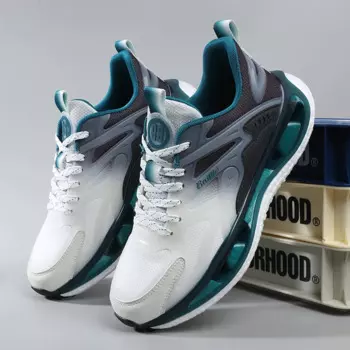 Классные фирменные технические синие мужские классические кроссовки для бега на весну и осень спортивная обувь для фитнеса и тренировок для мальчиков