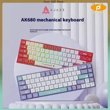 Клавиатура Ajazz Ak680 Механическая Проводная с подсветкой, 2,4 ГГц, 68 клавиш