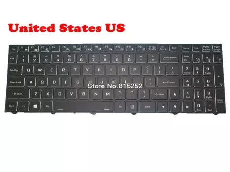 Клавиатура для ноутбука Nexoc G1744 США с рамкой без пленки с подсветкой