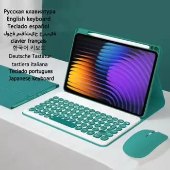 Клавиатура для планшета Xiaomi Pad 7, 11,2 дюйма, чехол с держателем для карандашей для Xiaomi Pad 7 Pro, клавиатура, русская, испанская, Funda Stand